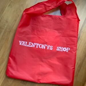 Valentony’s Shop shopping tote CJ Hendry red heart tote bag
